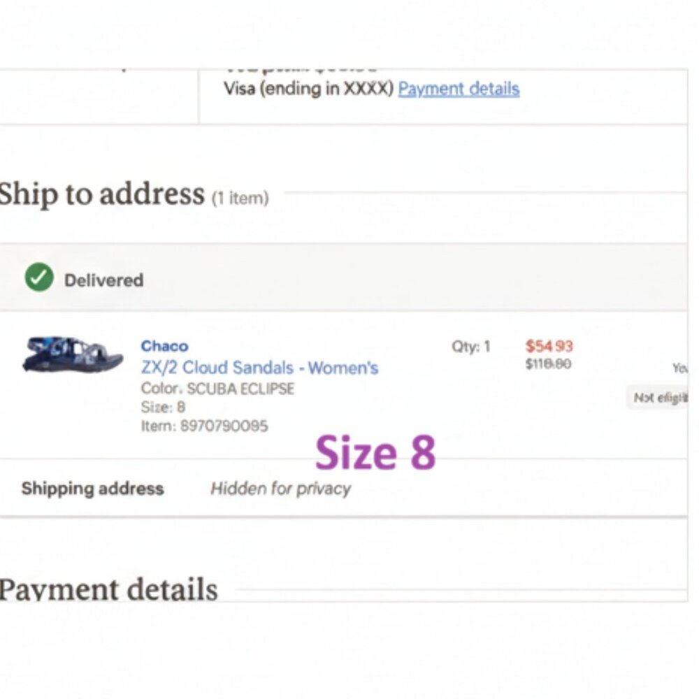 Chaco Women's ZX/2 Multicolor Sandals, 8 - Picture 7 of 7